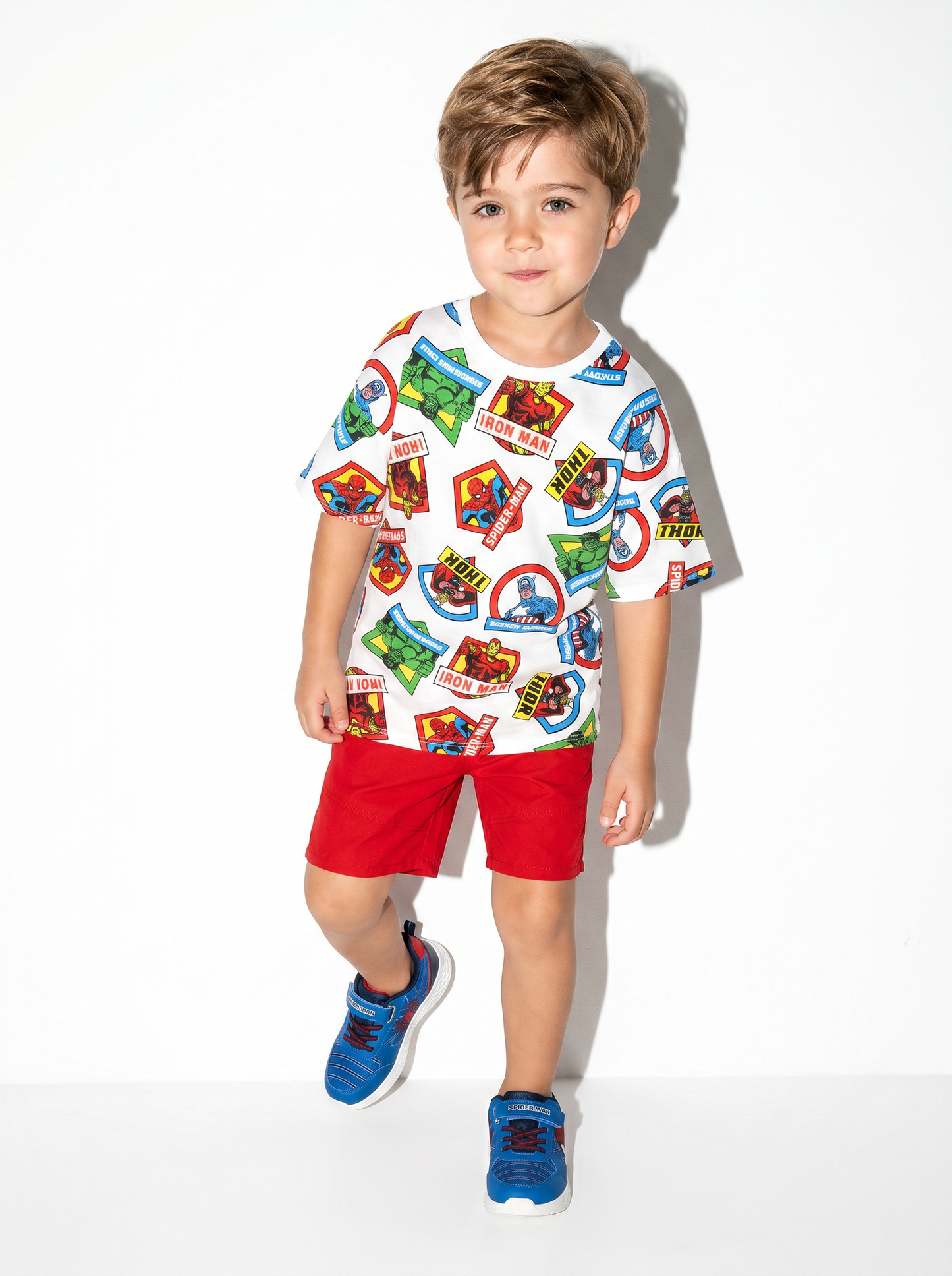 T-Shirt in cotone con stampe Marvel - Fantasia