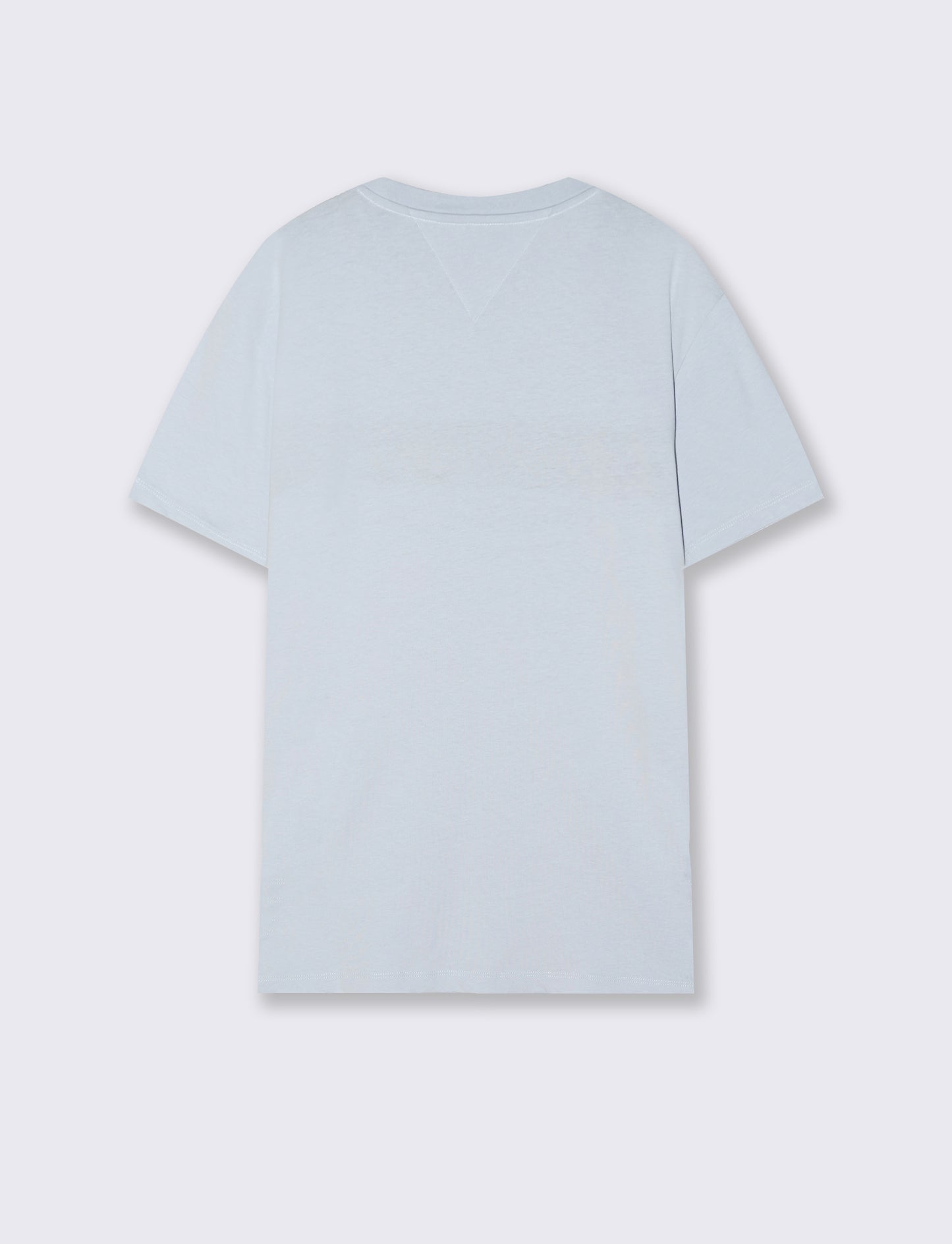T-shirt with band and embroidery on the chest - Sky blue