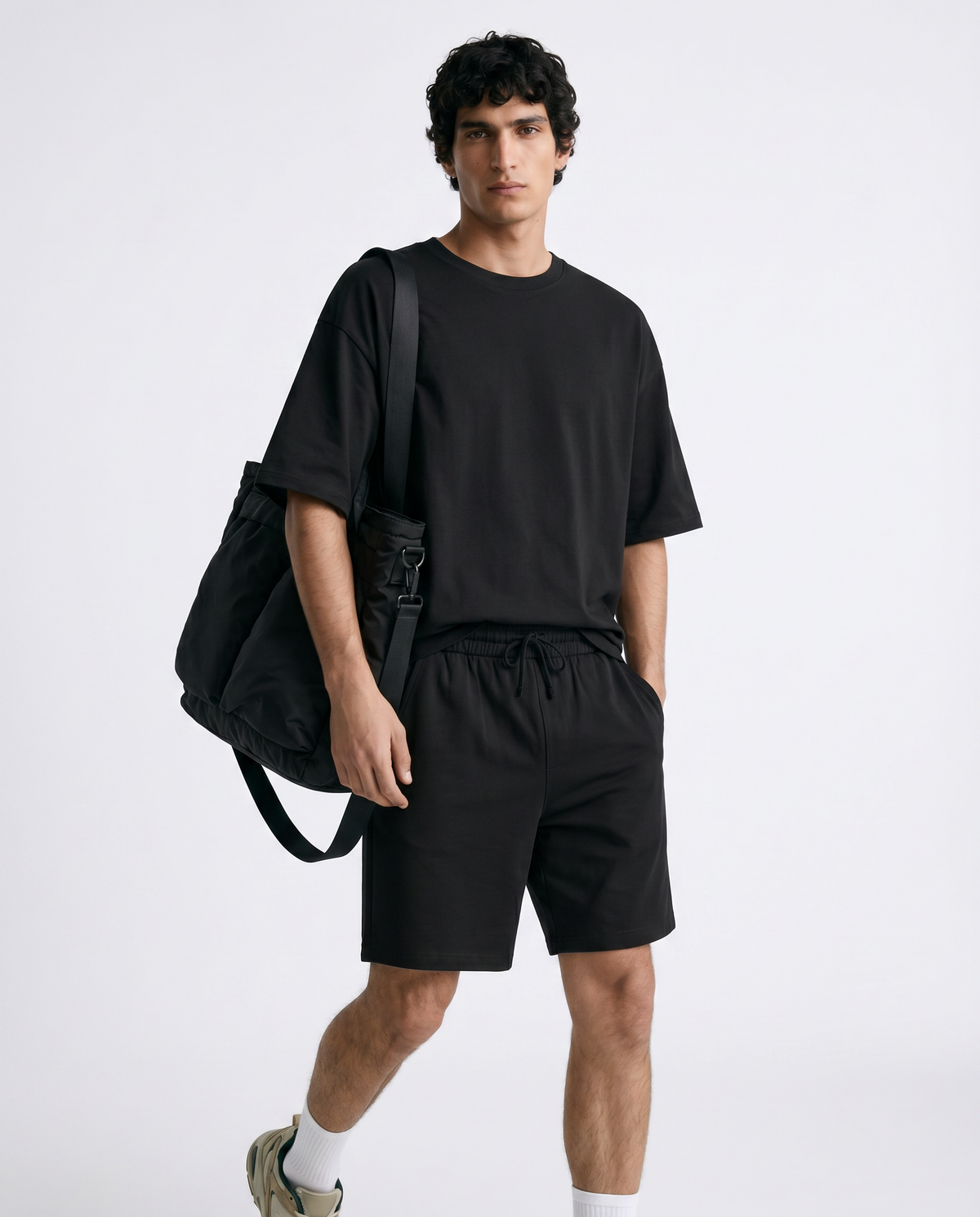 Men's Relaxed Fit Short Sleeve Jersey T-Shirt - Black