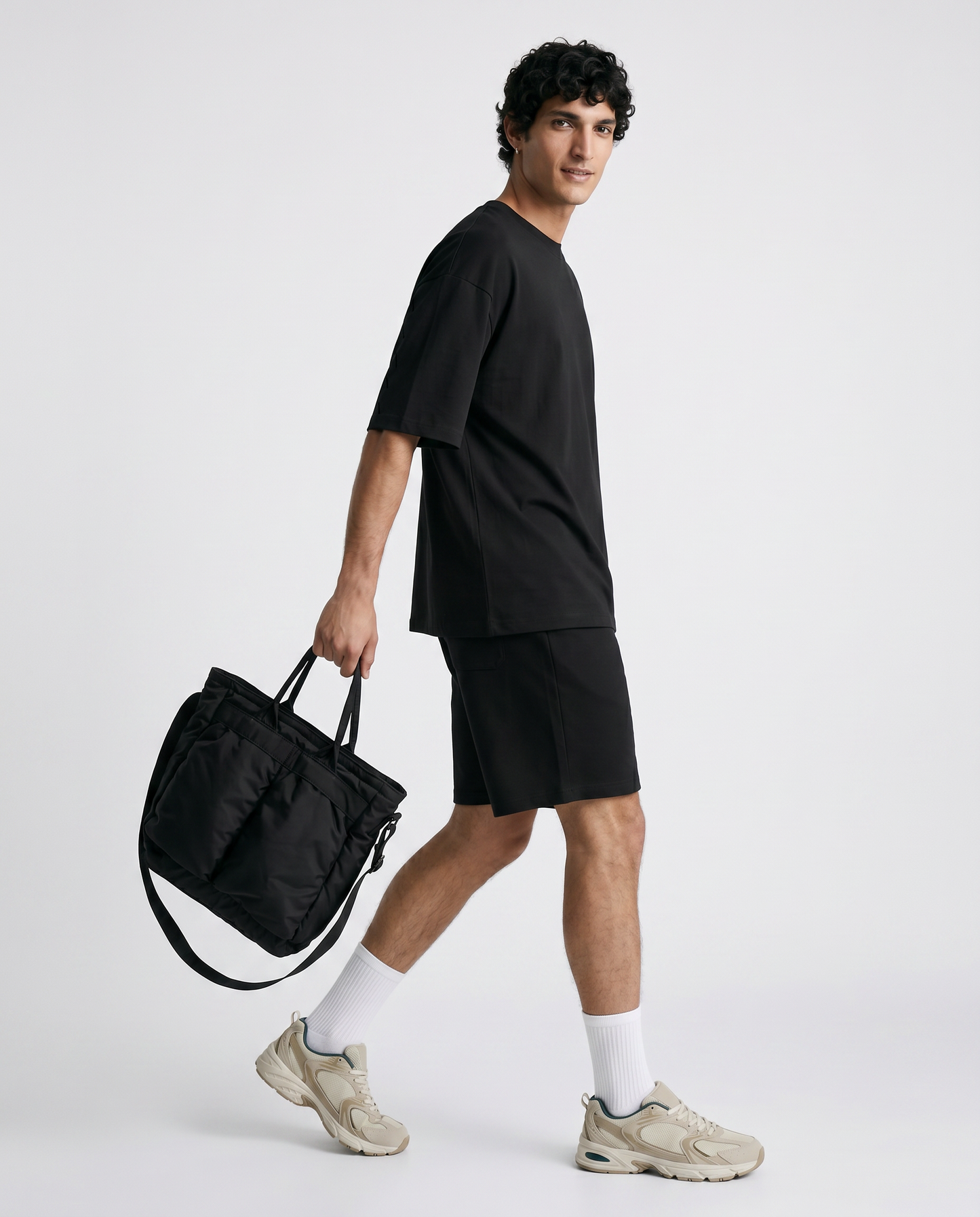 Men's Relaxed Fit Short Sleeve Jersey T-Shirt - Black