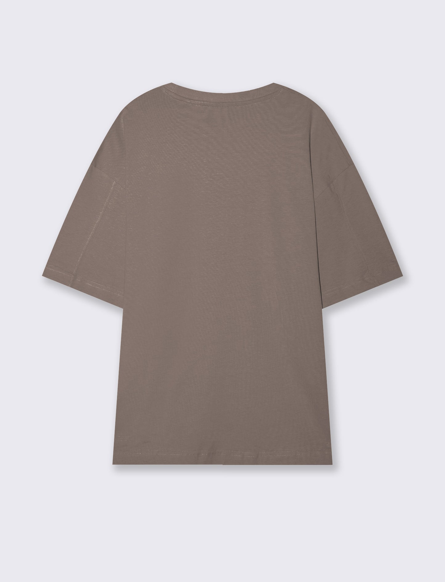 T-SHIRT DA SET IN JERSEY RELAXED FIT - Grigio fango