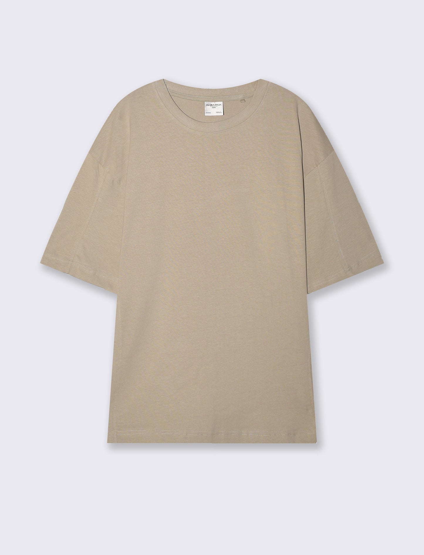 T-shirt uomo jersey relaxed fit maniche corte - Grigio stone