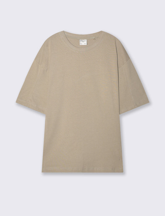 T-SHIRT DA SET IN JERSEY RELAXED FIT - Grigio stone