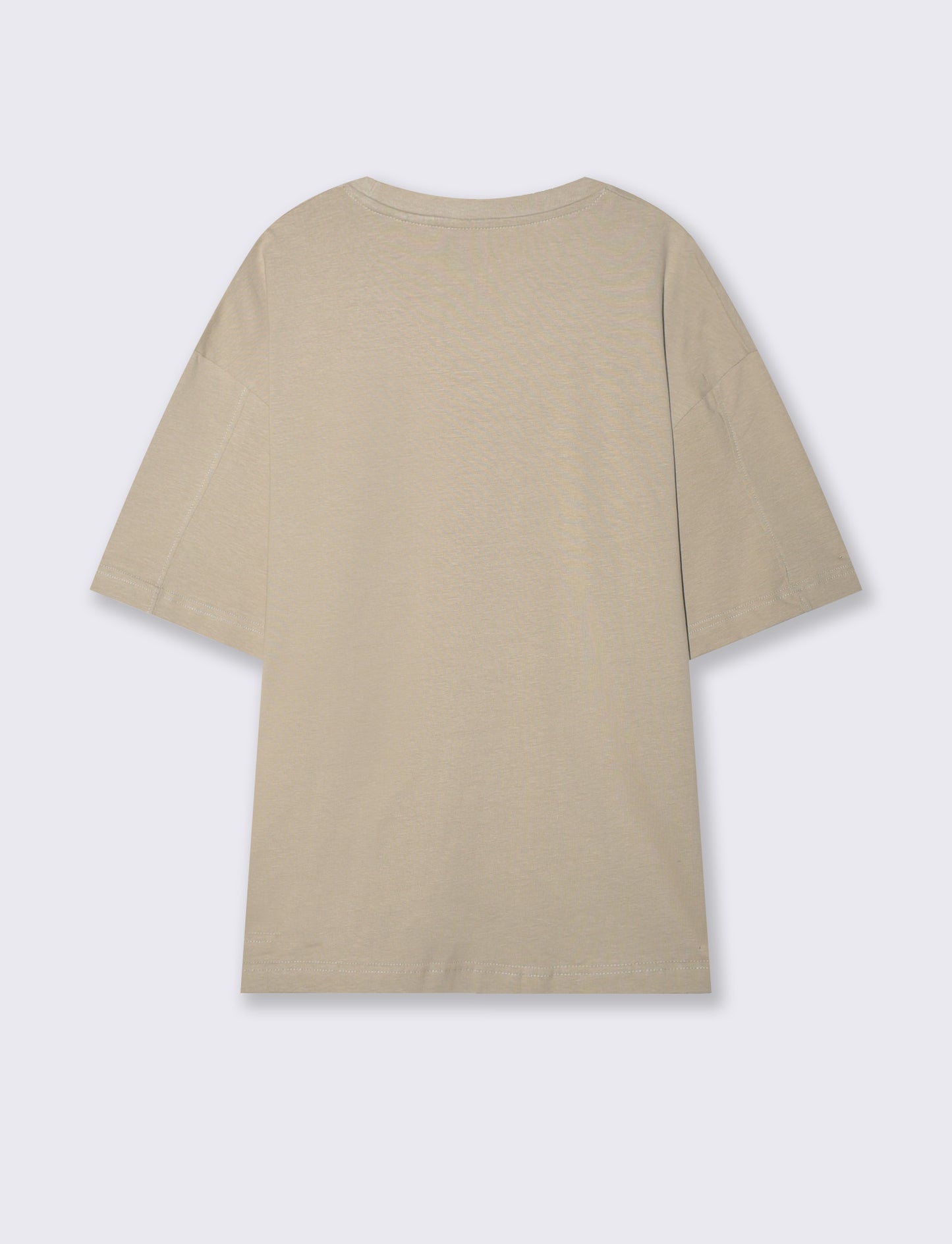 T-SHIRT DA SET IN JERSEY RELAXED FIT - Grigio stone