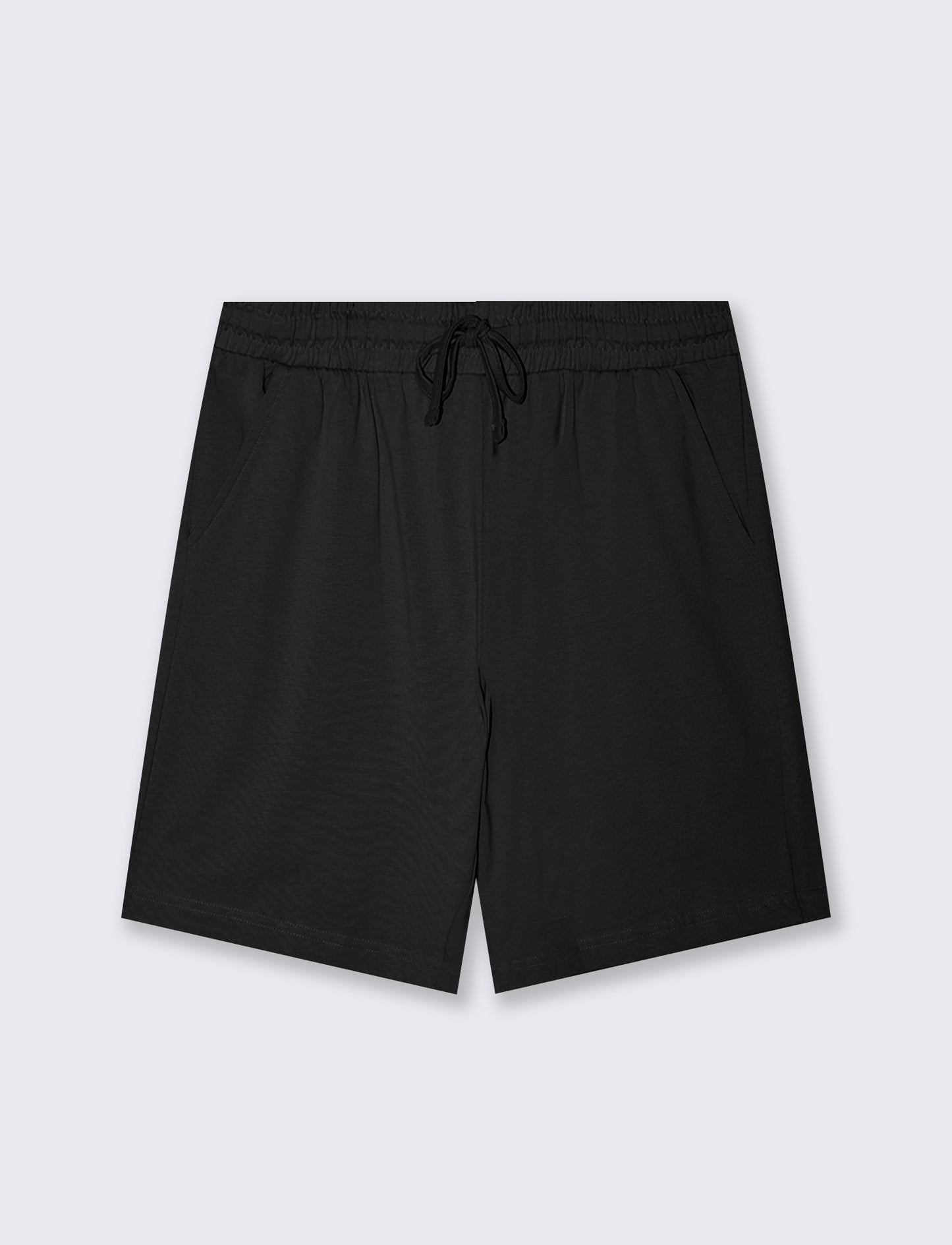 Bermuda Jogger Relaxed Fit in Cotone - Nero