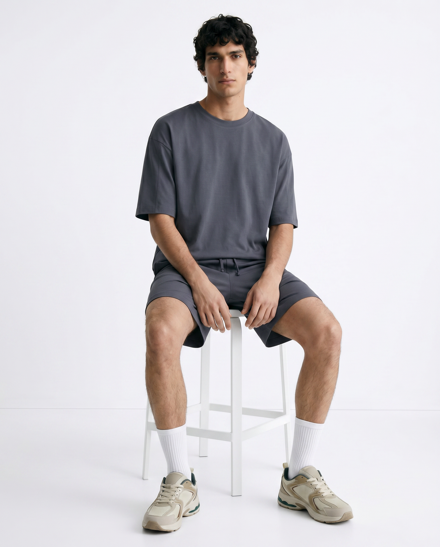 Bermuda Jogger Relaxed Fit in Cotone - Avion