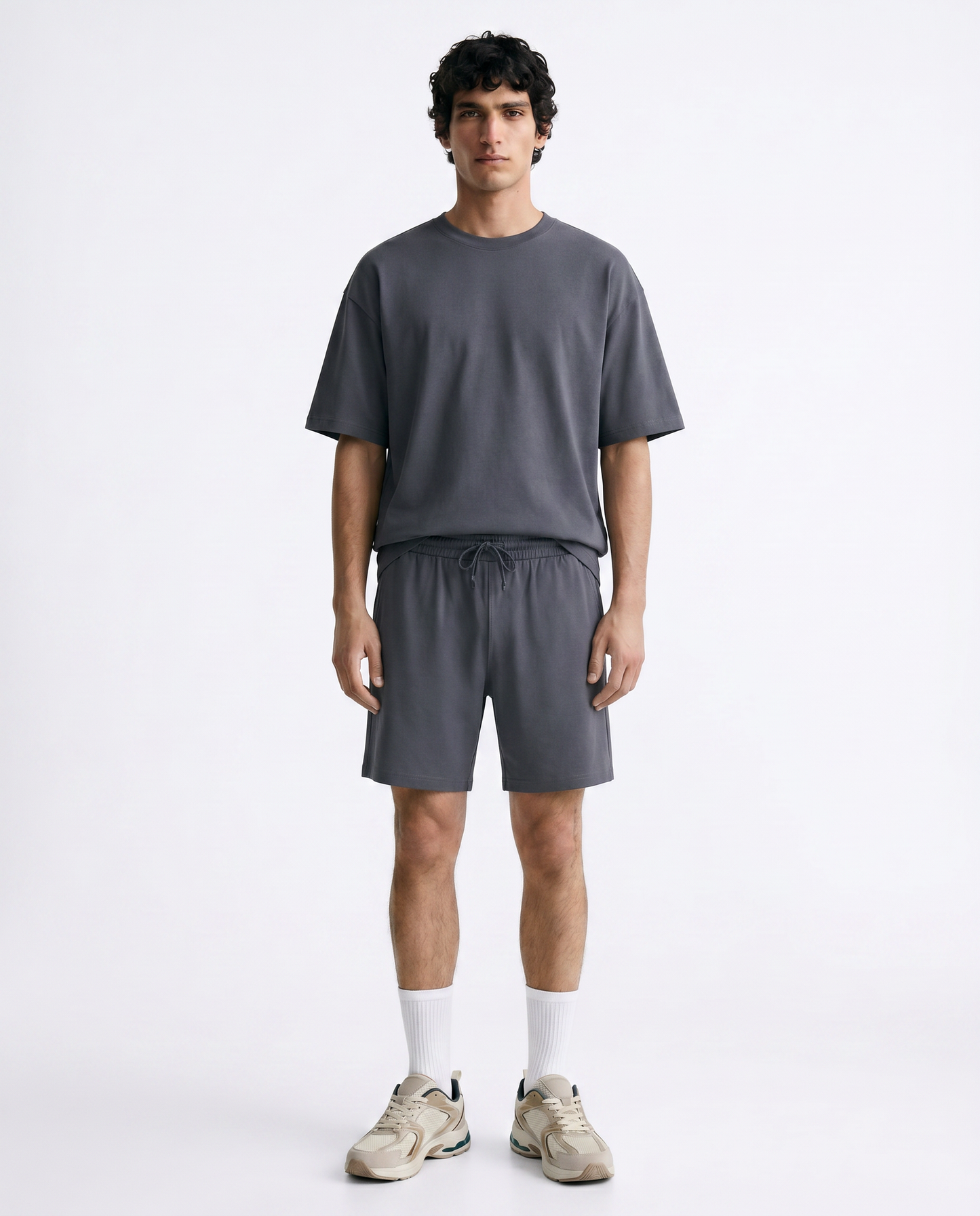 Bermuda Jogger Relaxed Fit in Cotone - Avion