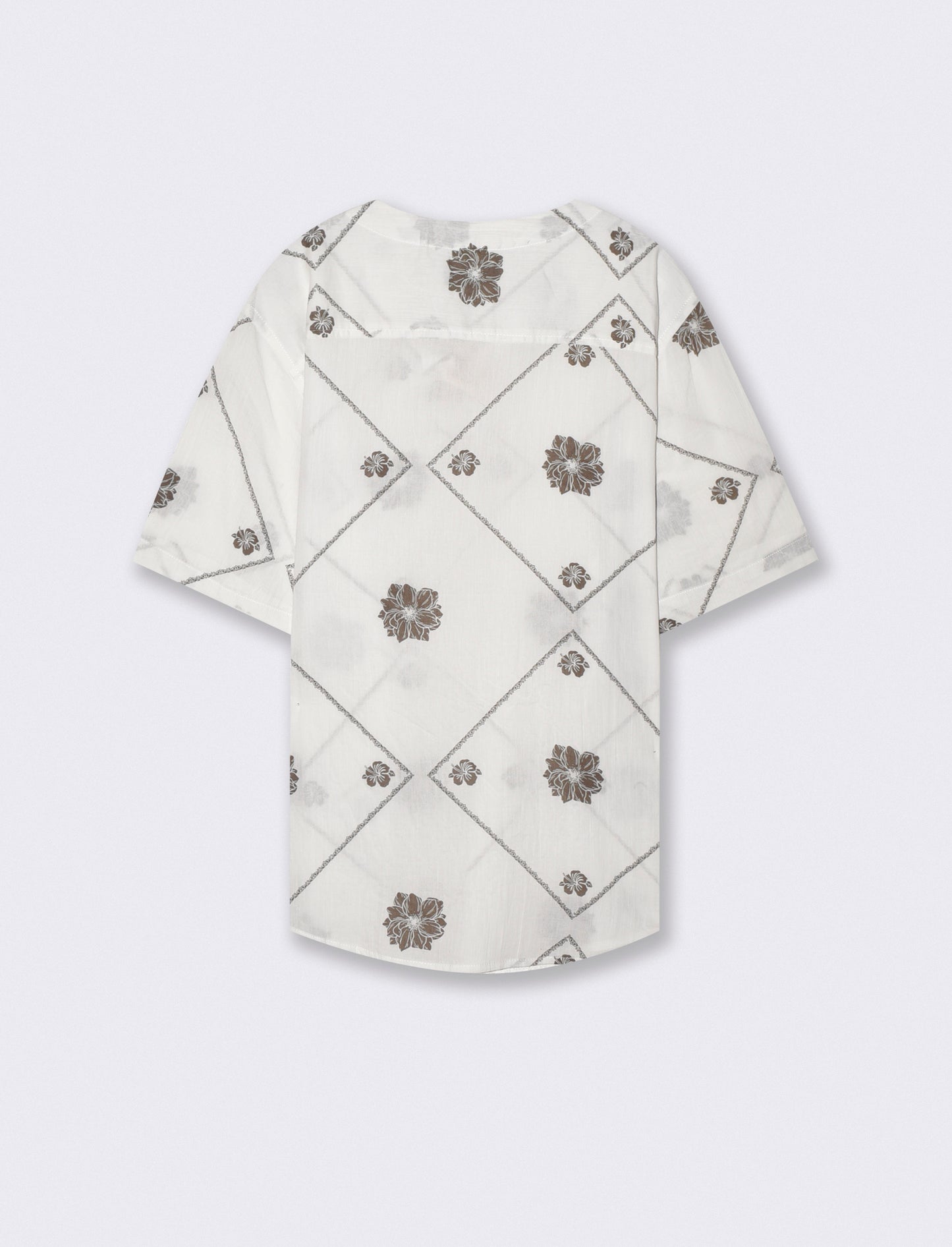 CASACCA  EFFETTO CREPE STAMPA  ALL OVER - Bianco