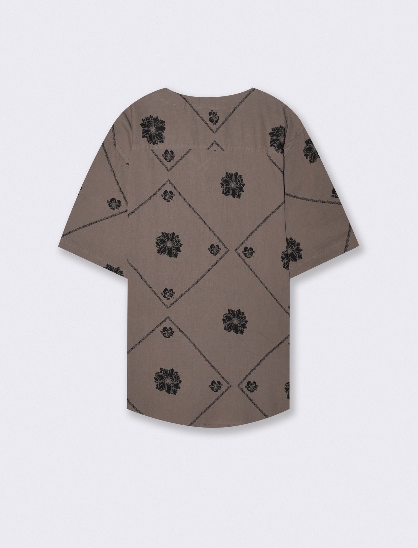 CASACCA  EFFETTO CREPE STAMPA  ALL OVER - Grigio fango