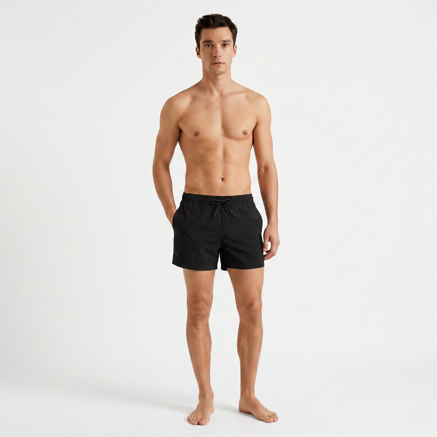 Textured seersucker suit with pockets - Black