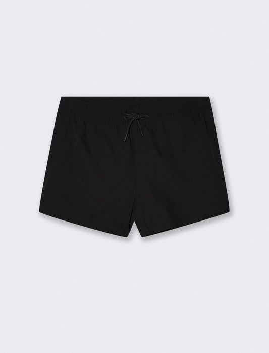 Textured seersucker suit with pockets - Black