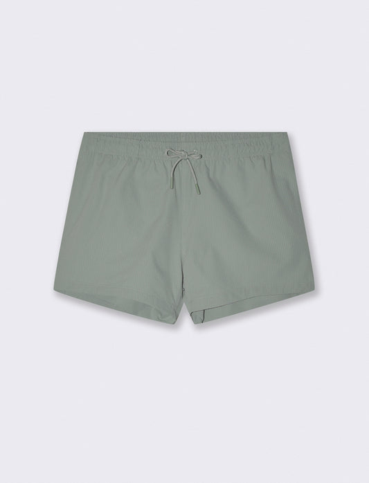 Textured seersucker suit with pockets - Green