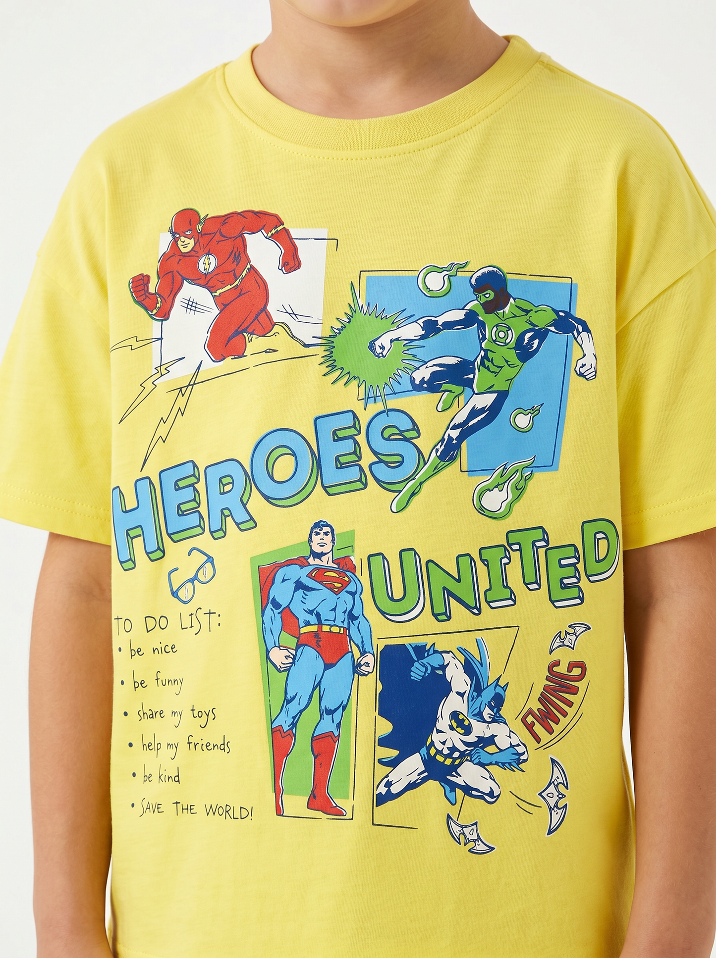 T-shirt Superman per giovani fan - Giallo