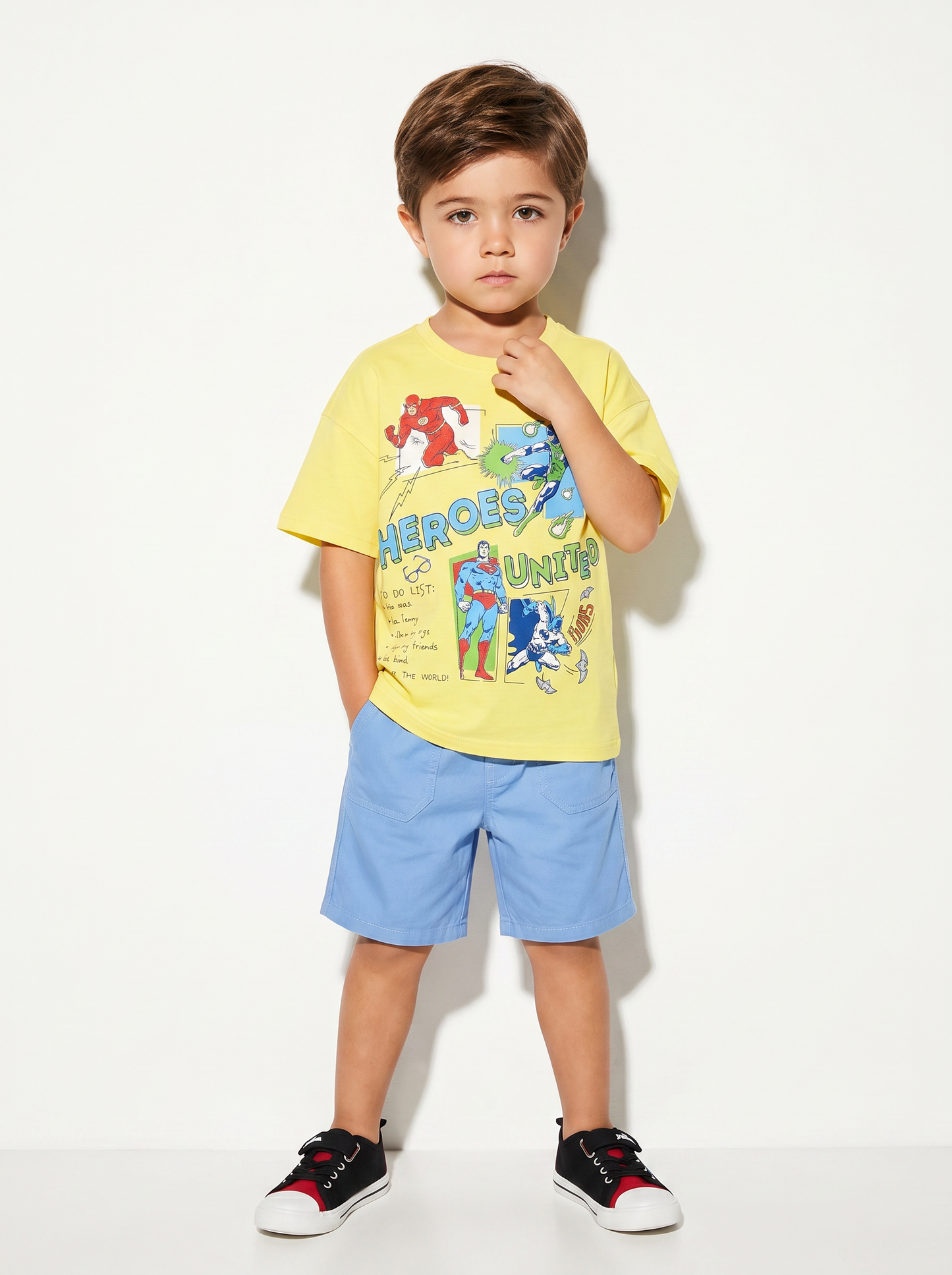 T-shirt Superman per giovani fan - Giallo