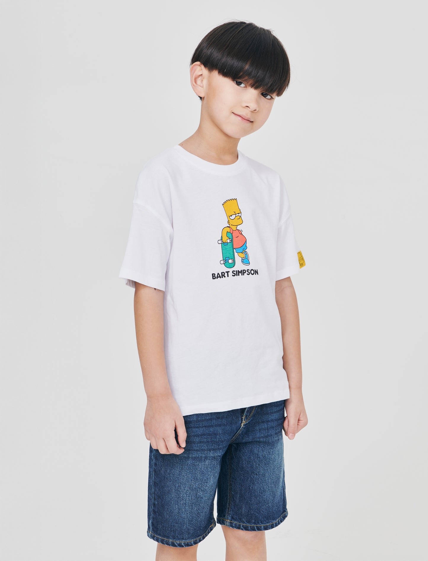 T-shirt Simpson in cotone per bambini - Bianco