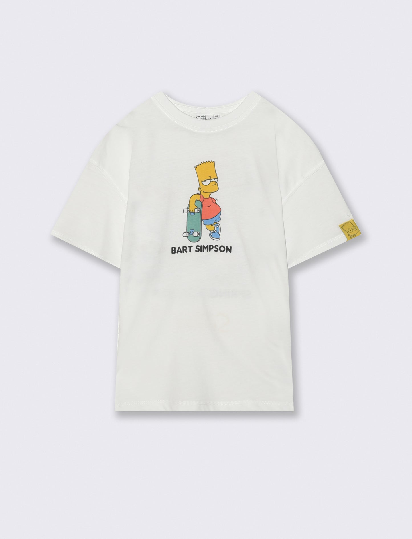 T-shirt Simpson in cotone per bambini - Bianco