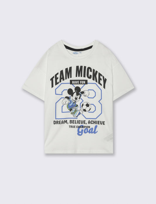T-shirt Disney girocollo per giovani fan - Bianco