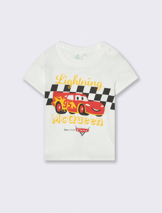 Maglietta Cars manica corta e trendy - Bianco