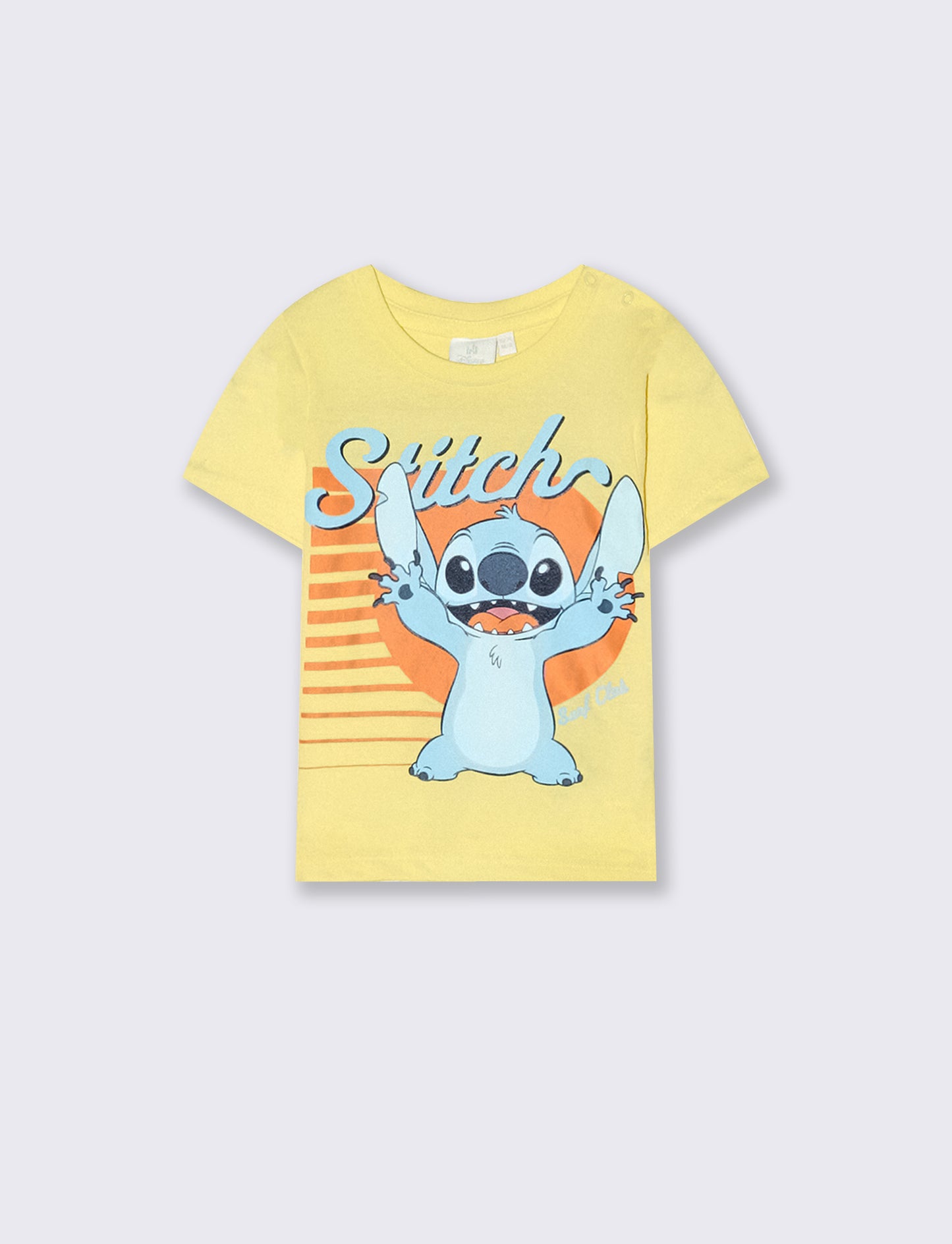 Maglietta Stitch manica corta girocollo - Giallo
