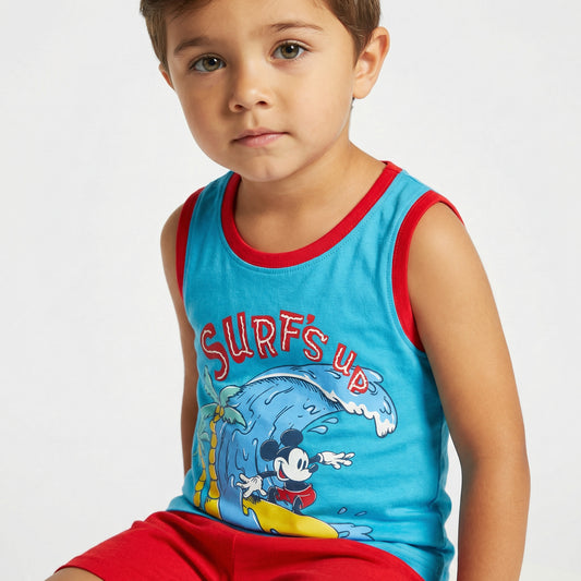 Set due pezzi giromanica Mickey Mouse - Rosso