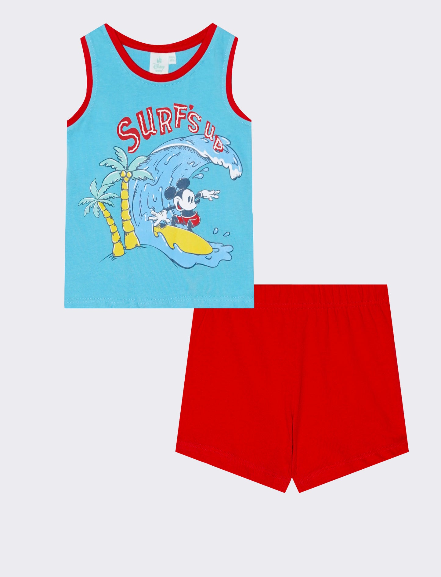 Set due pezzi giromanica Mickey Mouse - Rosso