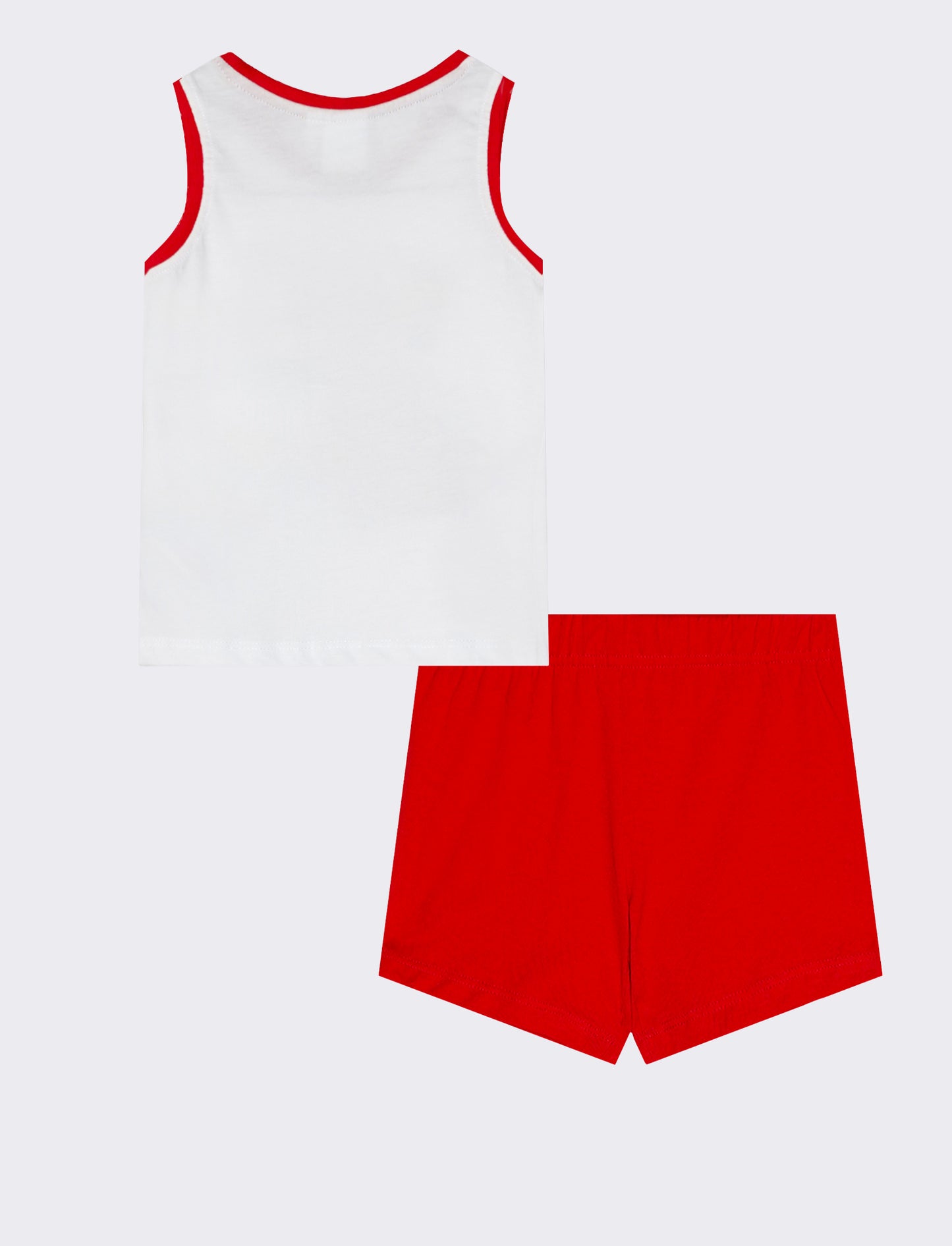Complete long-sleeve Cars shirt with short shorts - White