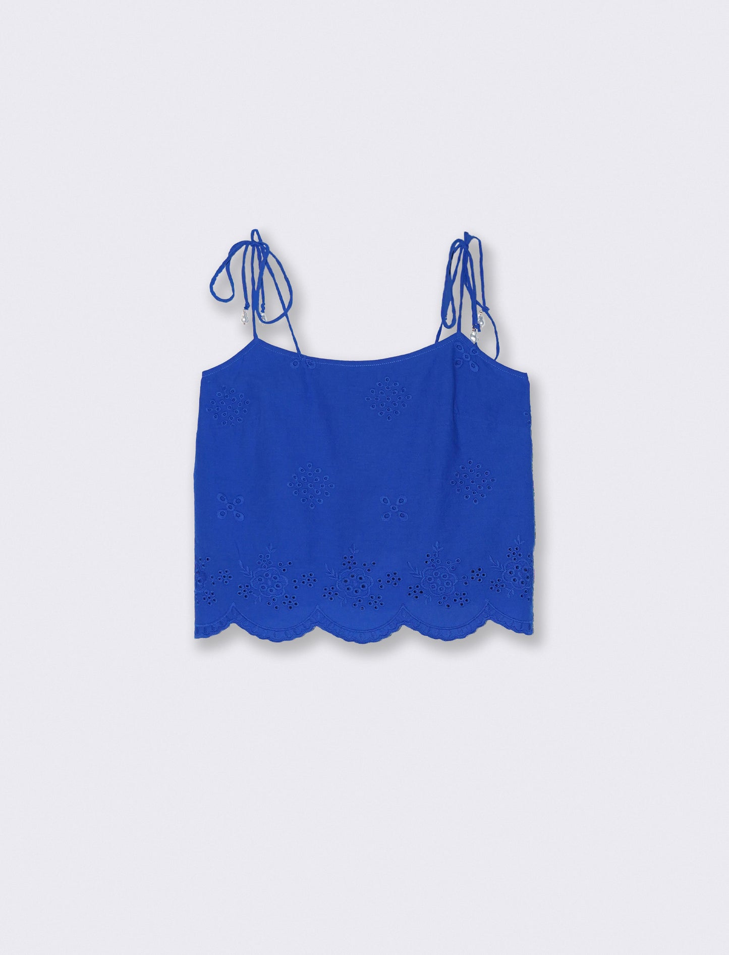Top con Pizzo e Bretelle con Fiocco - Royal