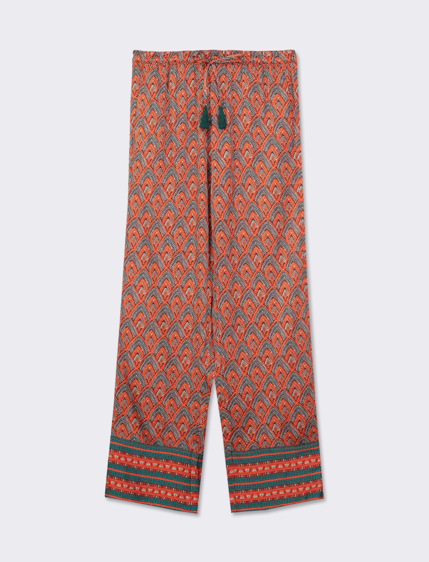 Pantalone a palazzo in tessuto fluido da donna - var 2