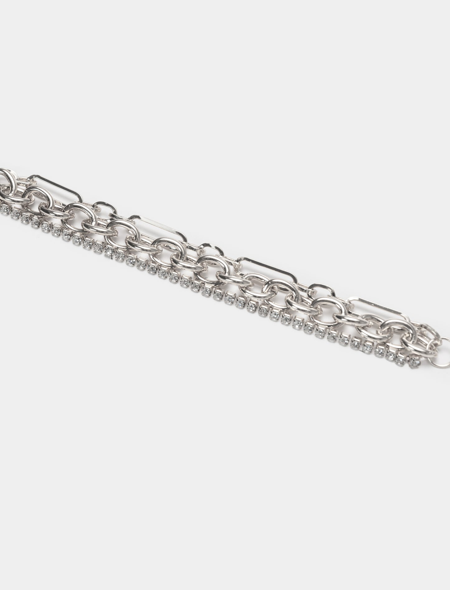 Women's Bracelet with Rhinestones - Silver