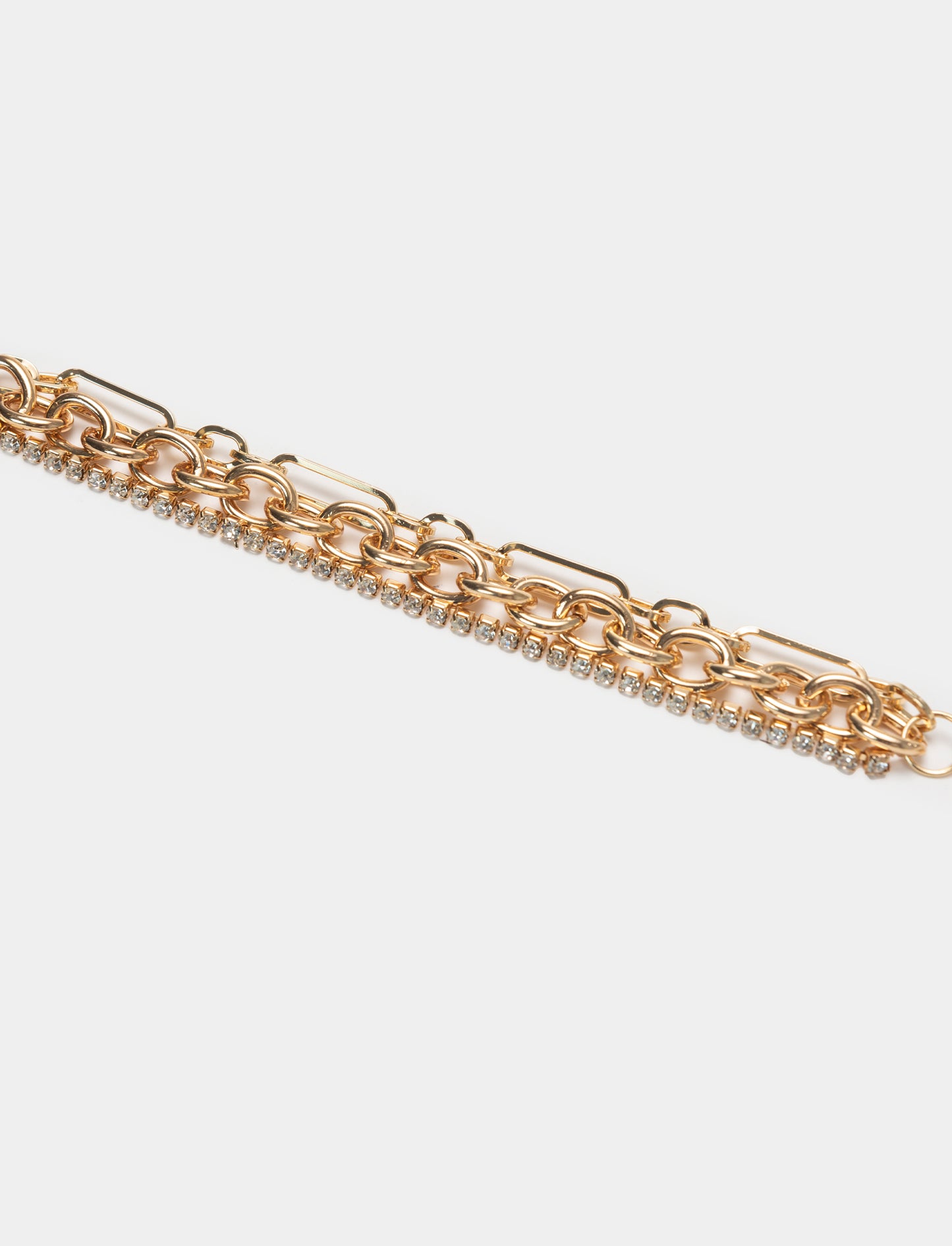 Women's Bracelet with Rhinestones - Gold