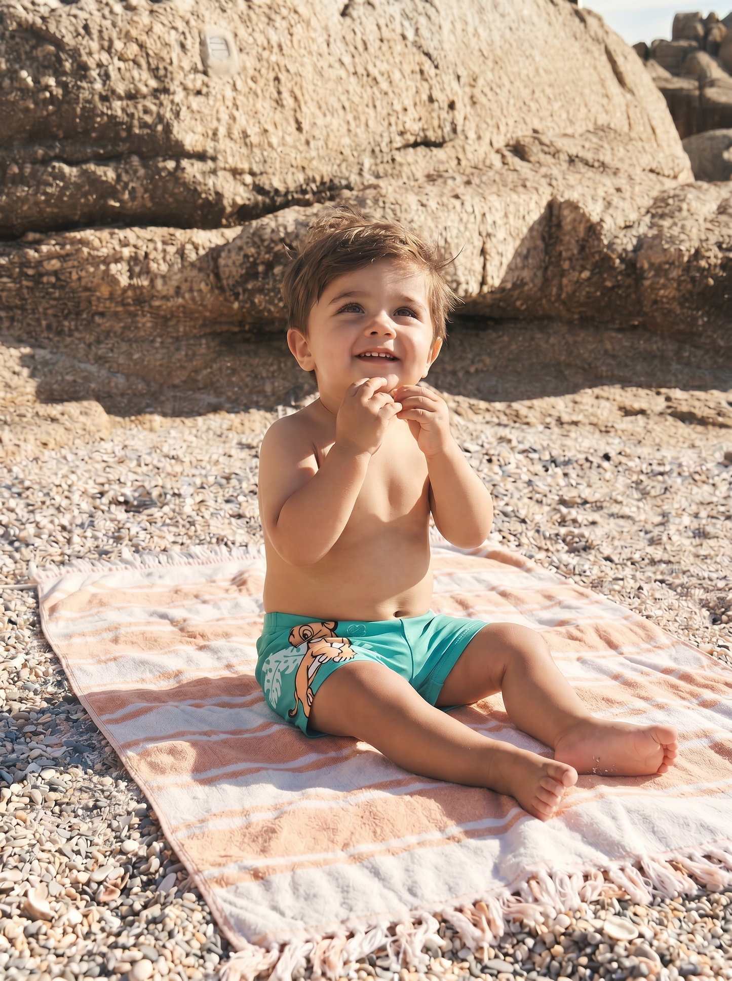 Costume Re Leone modello boxer tinta unita - Verde