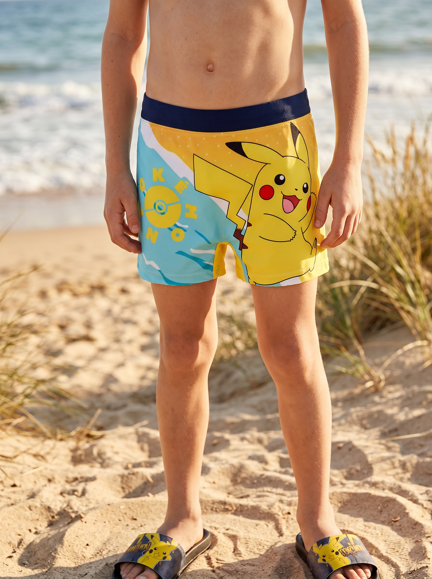 Pikachu Boxer Costume in Stretch Fabric - Yellow