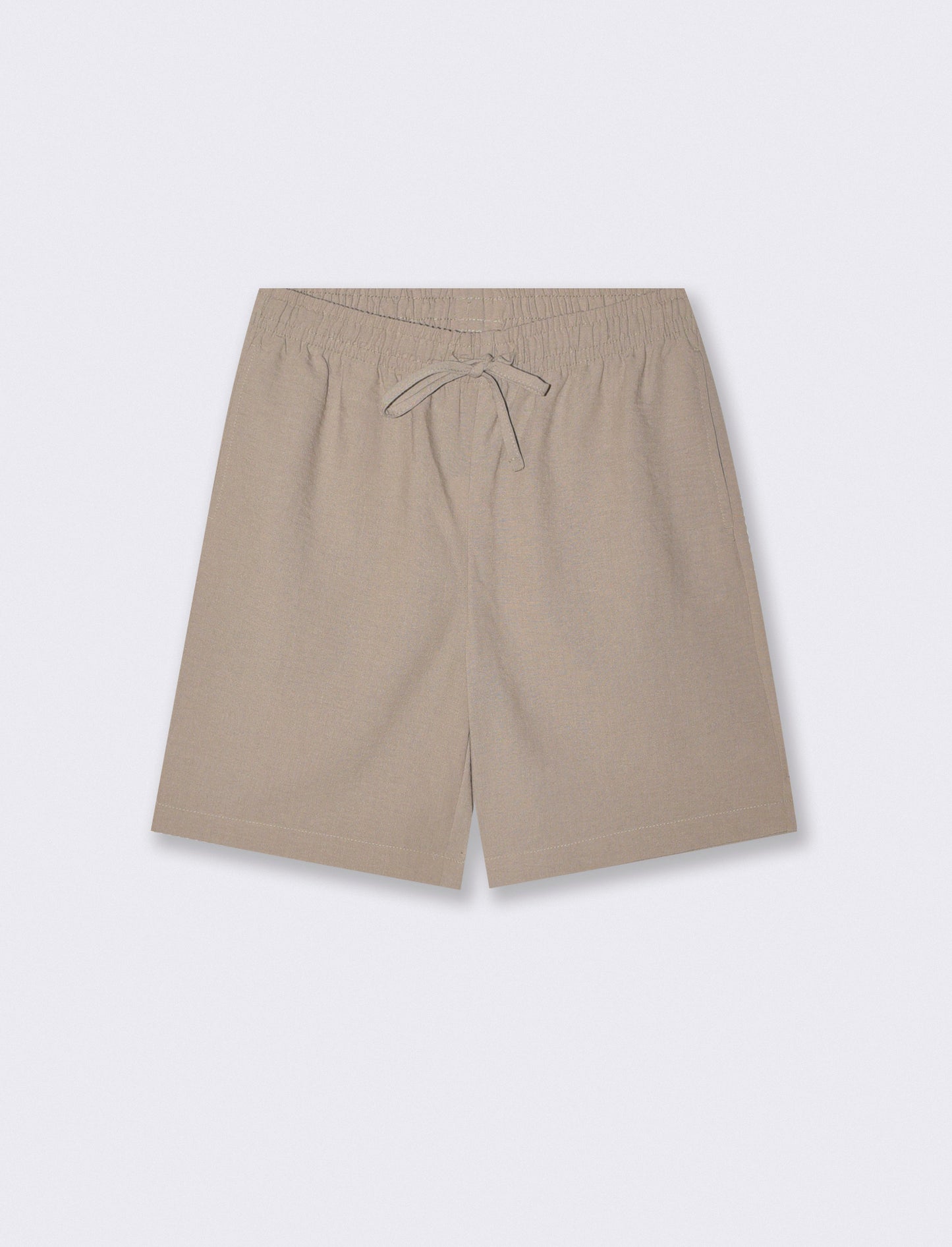 BERMUDA JOGGER DA SET EFFETTO LINO - Verde kaki