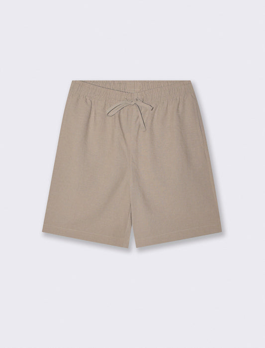 Bermuda Jogger Relaxed Linen Effect - Green