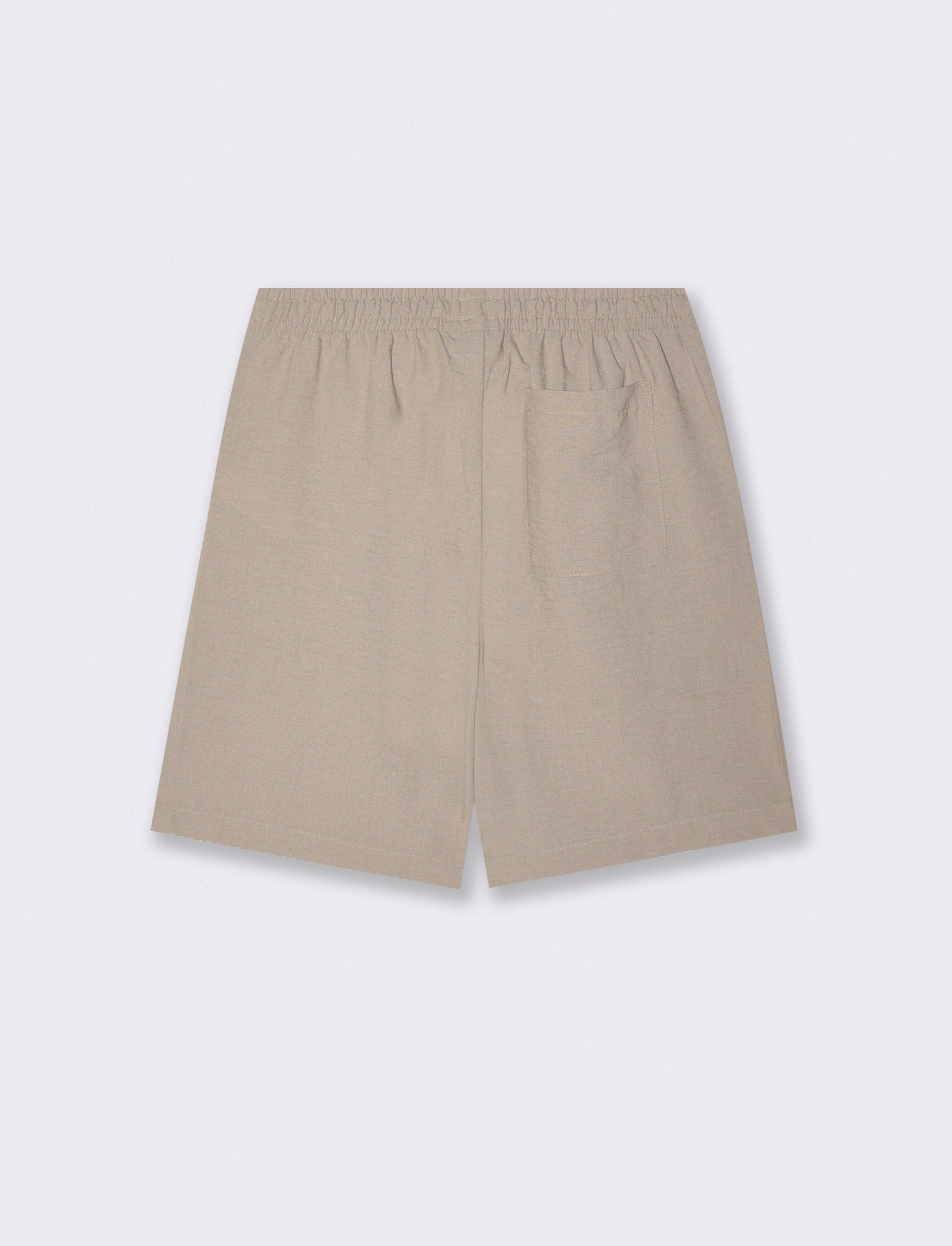 BERMUDA JOGGER DA SET EFFETTO LINO - Verde kaki