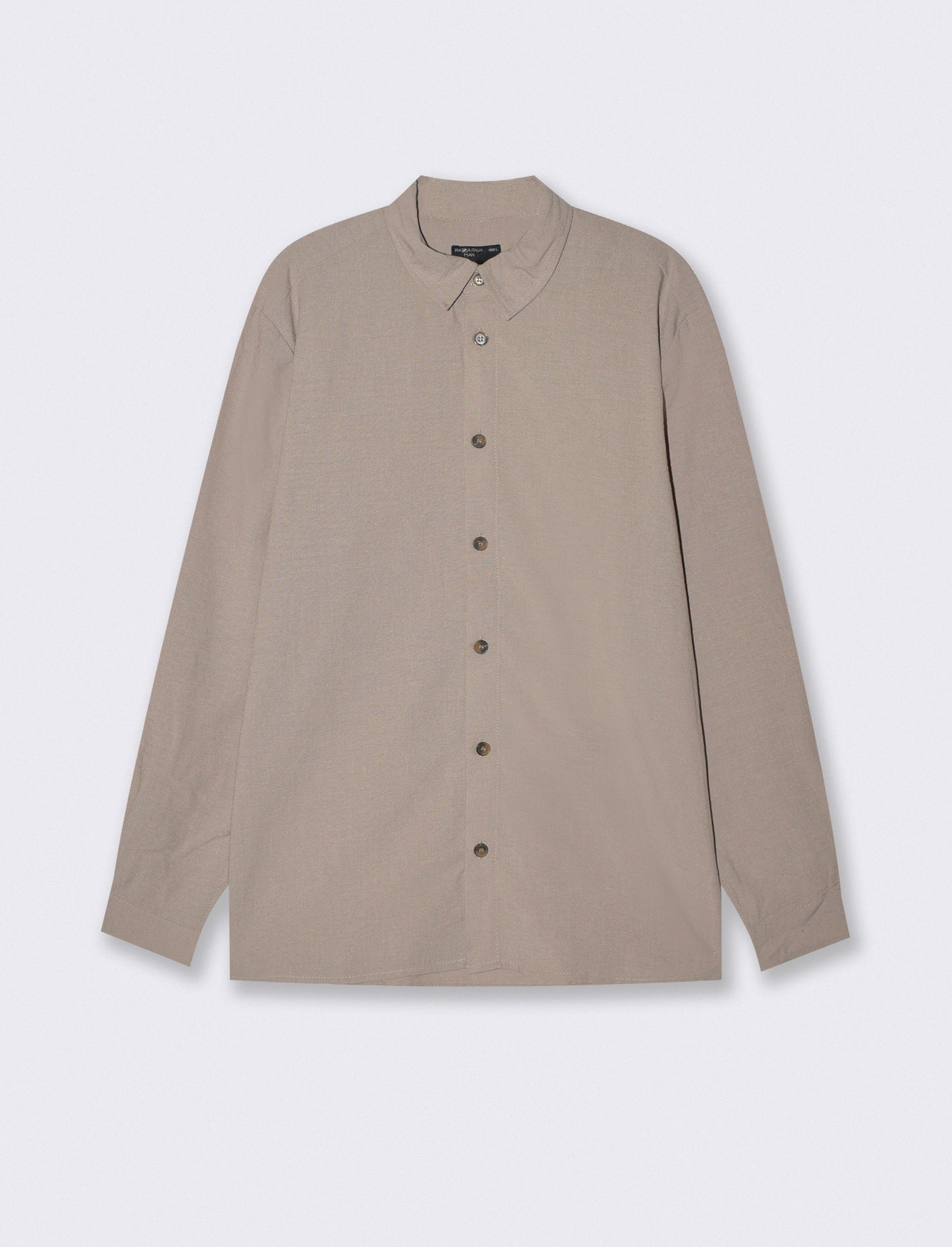 Camicia effetto lino soft fit elegante - Verde kaki