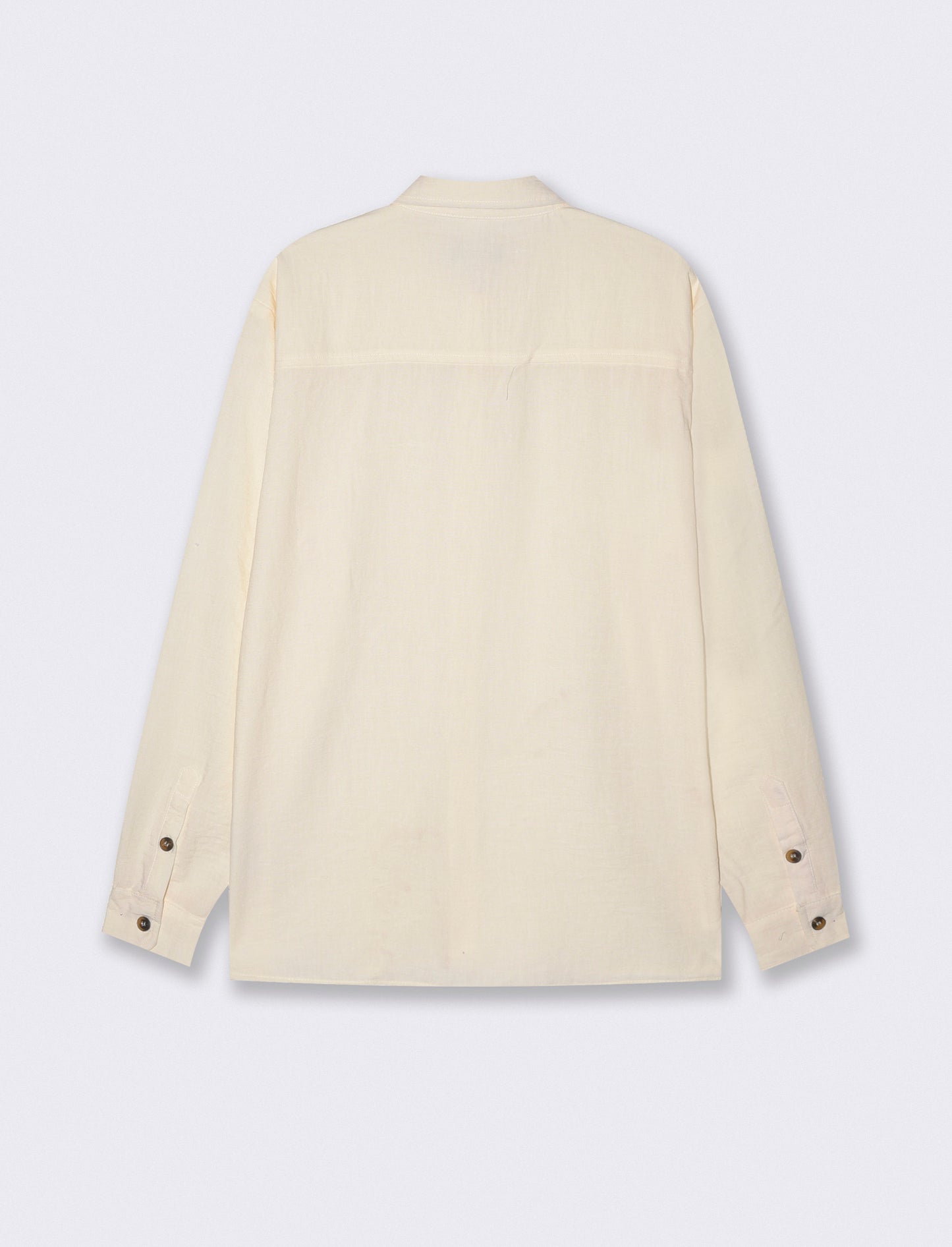 Camicia effetto lino soft fit elegante - Beige ecru