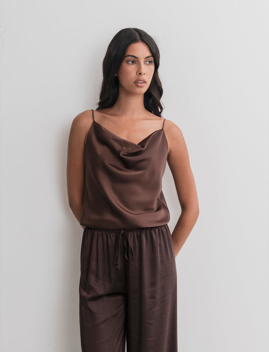 TOP IN SATIN - Moro