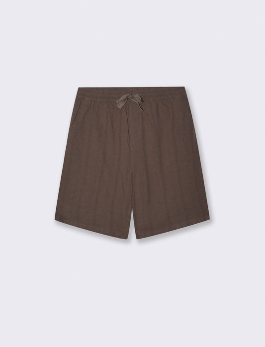 Bermuda Jogger Regular Fit in Jacquard - Brown