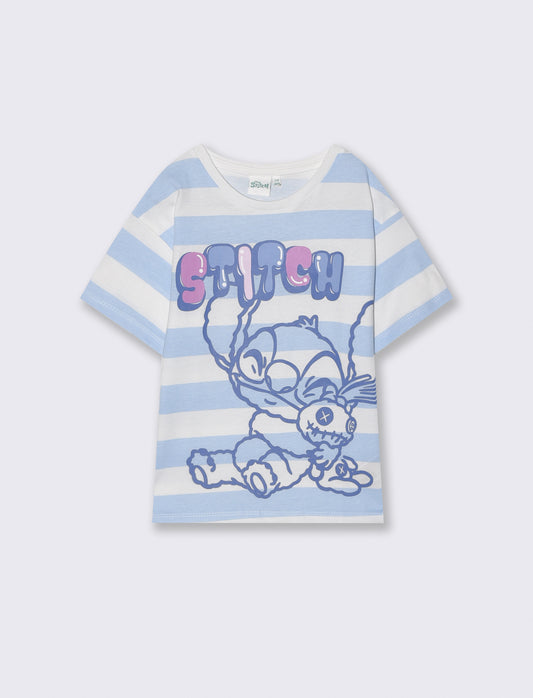 Disney Stitch Cotton Short Sleeve T-Shirt - Pattern
