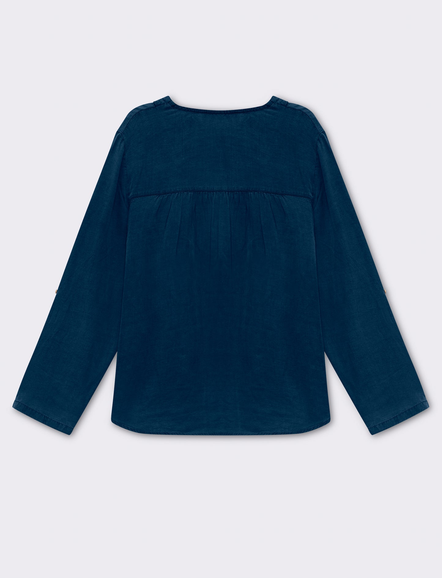 Woman's long sleeve cascading cardigan - Blue