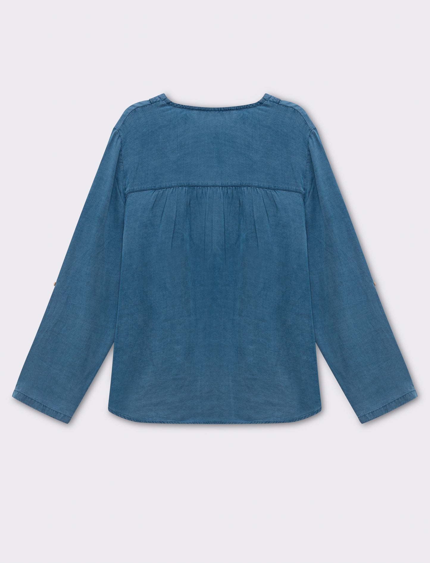Woman's long sleeve cascading cardigan - Blue