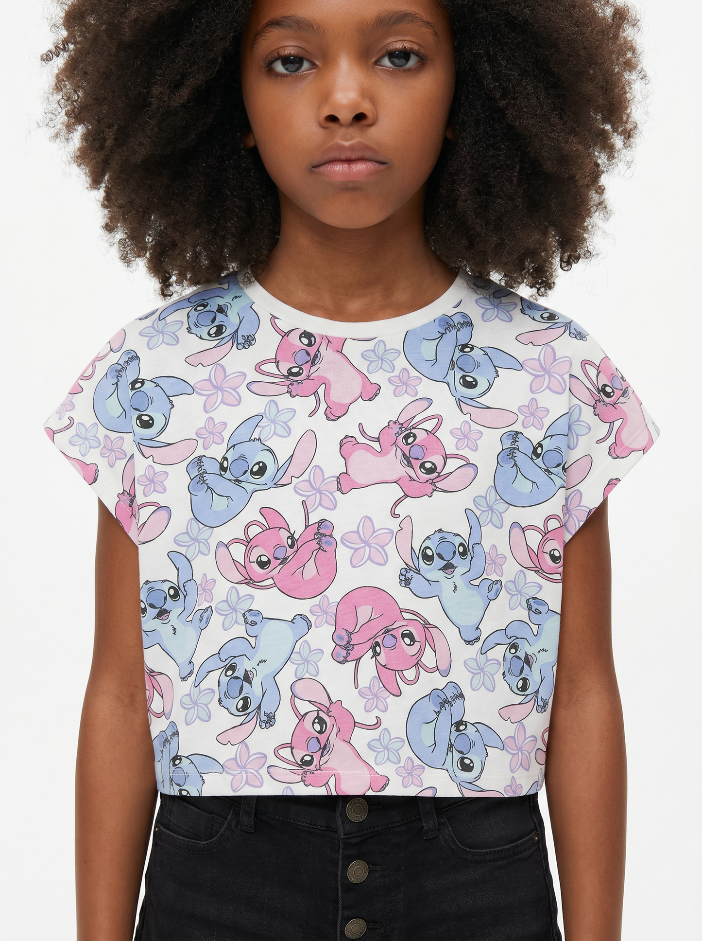 T-shirt mezza manica Disney Stitch per bambina - Fantasia