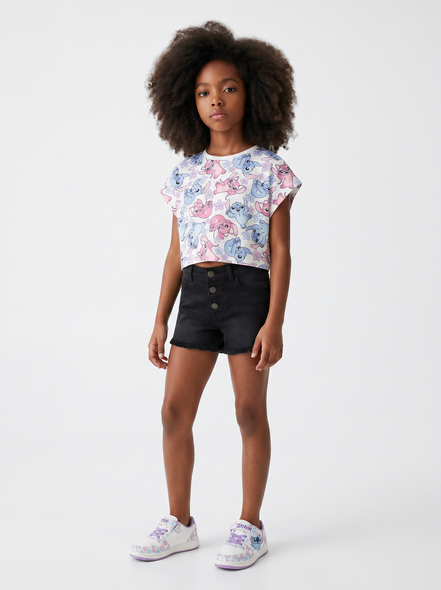T-shirt mezza manica Disney Stitch per bambina - Fantasia