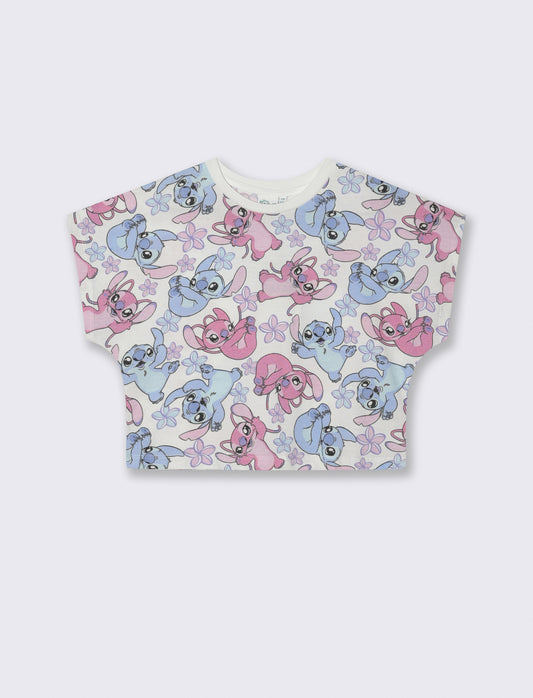 T-shirt mezza manica Disney Stitch per bambina - Fantasia