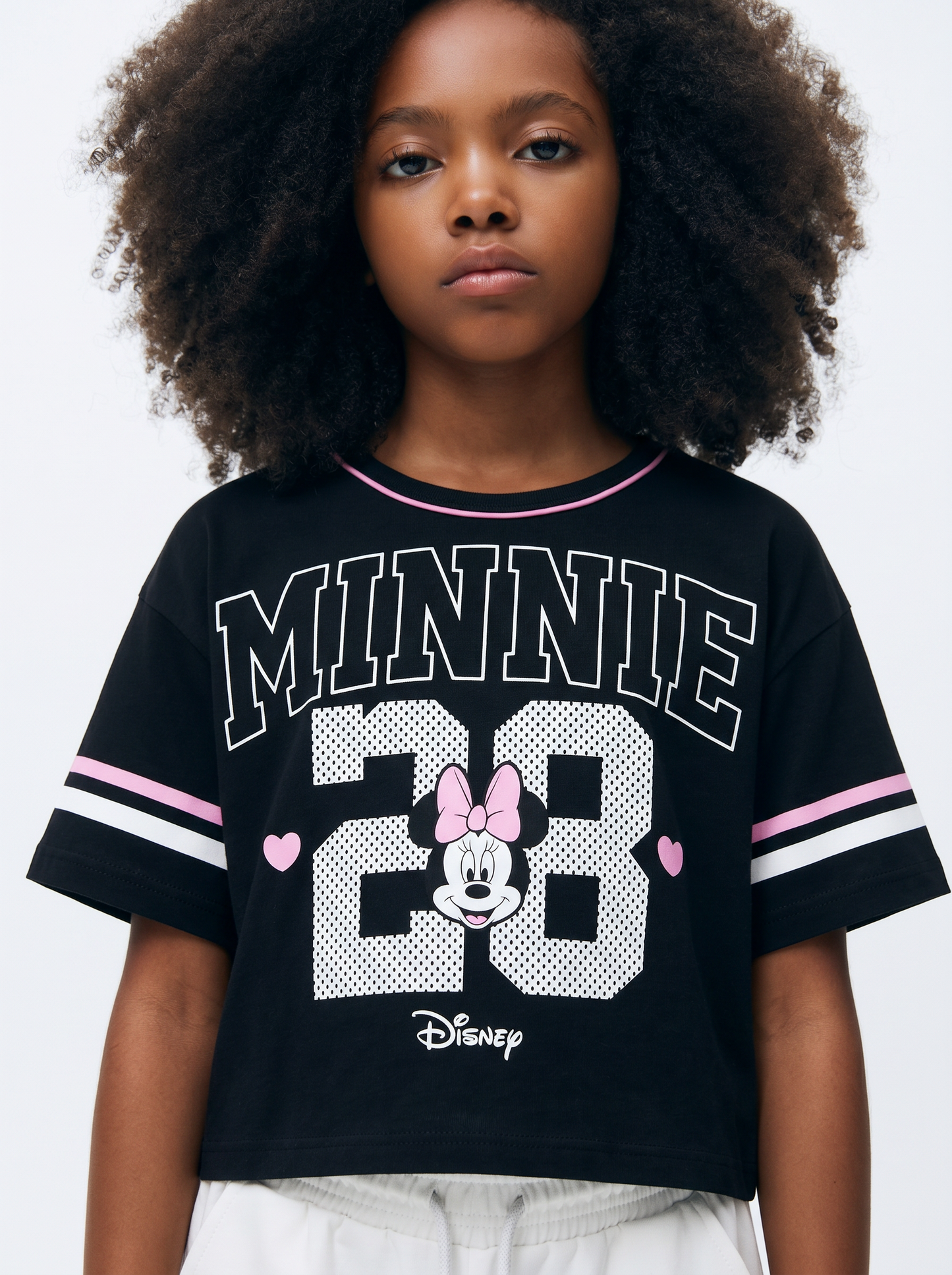 T-shirt sportiva Minnie in cotone dinamico - Nero