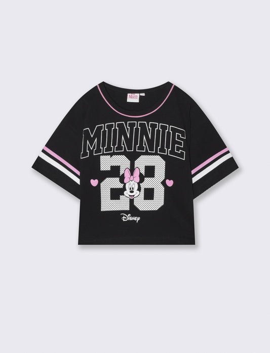 T-shirt sportiva Minnie in cotone dinamico - Nero
