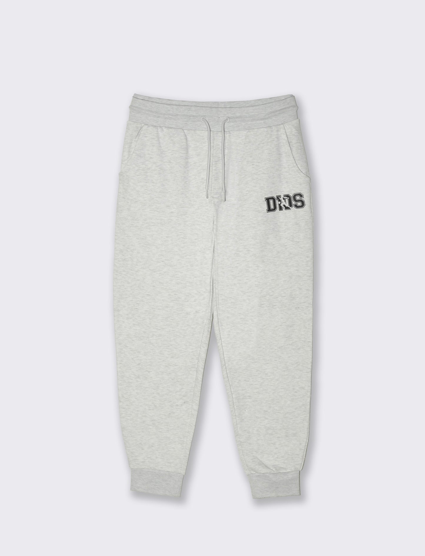 PANTALONI IN FELPA CON VITA JOGGER E STAMPE DIOS - Grigio mel.