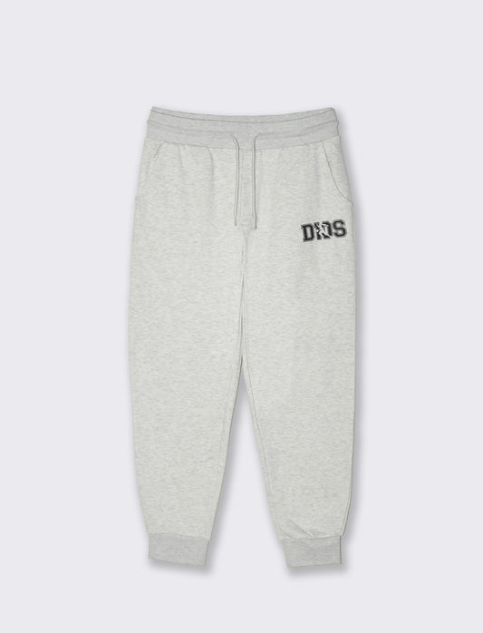 PANTALONI IN FELPA CON VITA JOGGER E STAMPE DIOS - Grigio mel.
