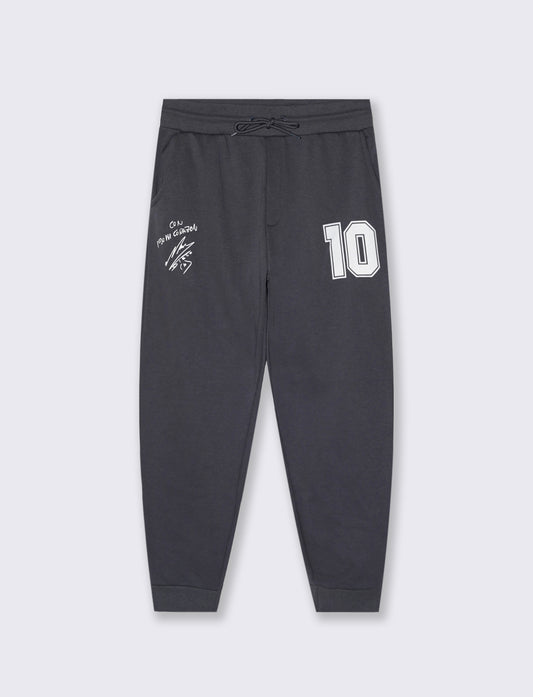 PANTALONI IN FELPA CON VITA JOGGER E STAMPE DIOS - Avion